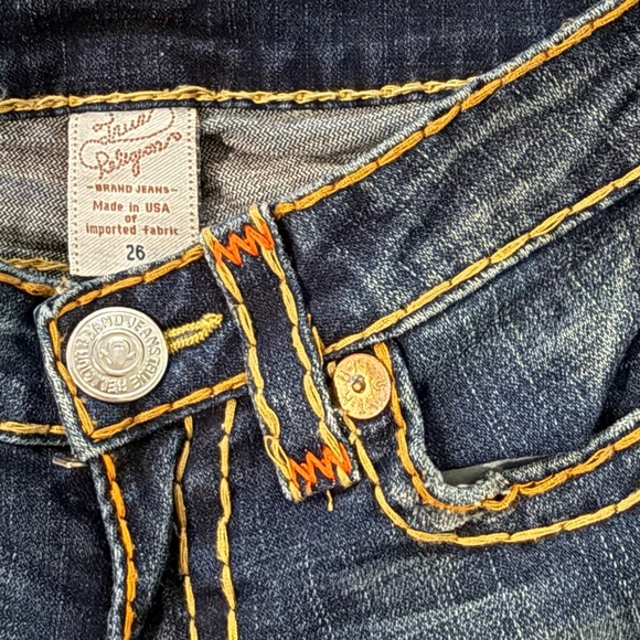 True Religion | Women’s JOEY Super T Boot Cut Jeans | Thick Stitching - Picture 7 of 9